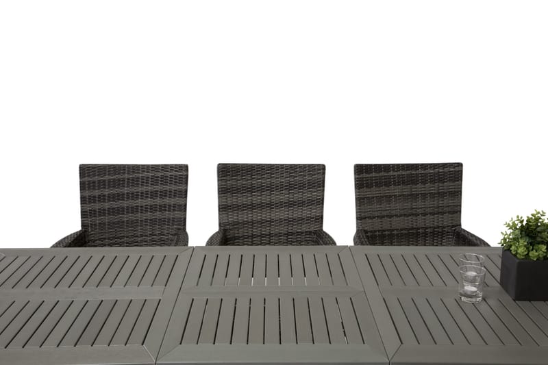 Monaco Matgrupp Utomhus 152-210 + 6 Thor Fåtölj - Svart/Grå - Utemöbler & utemiljö - Utegrupp - Matgrupp utomhus