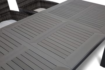 Monaco Matgrupp Utomhus 152-210 + 6 Thor Fåtölj - Svart/Grå - Utemöbler & utemiljö - Utegrupp - Matgrupp utomhus