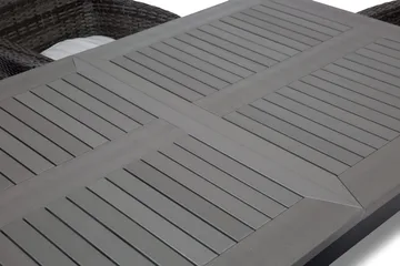 Monaco Matgrupp Utomhus 152-210 + 6 Thor Fåtölj - Svart/Grå - Utemöbler & utemiljö - Utegrupp - Matgrupp utomhus