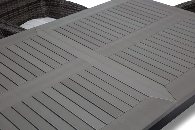 Monaco Matgrupp Utomhus 152-210 + 6 Thor Fåtölj - Svart/Grå - Utemöbler & utemiljö - Utegrupp - Matgrupp utomhus