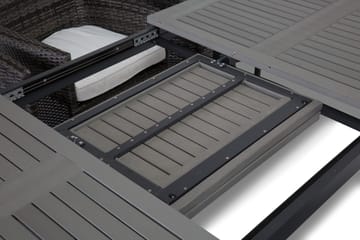 Monaco Matgrupp Utomhus 152-210 + 6 Thor Fåtölj - Svart/Grå - Utemöbler & utemiljö - Utegrupp - Matgrupp utomhus