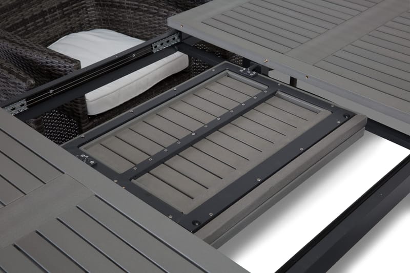 Monaco Matgrupp Utomhus 152-210 + 6 Thor Fåtölj - Svart/Grå - Utemöbler & utemiljö - Utegrupp - Matgrupp utomhus