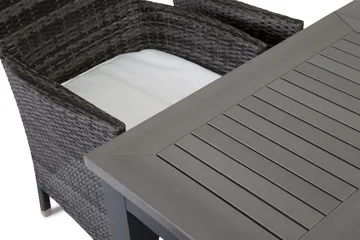 Monaco Matgrupp Utomhus 152-210 + 6 Thor Fåtölj - Svart/Grå - Utemöbler & utemiljö - Utegrupp - Matgrupp utomhus