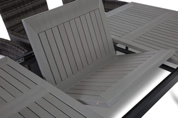 Monaco Matgrupp Utomhus 152-210 + 6 Thor Fåtölj - Svart/Grå - Utemöbler & utemiljö - Utegrupp - Matgrupp utomhus