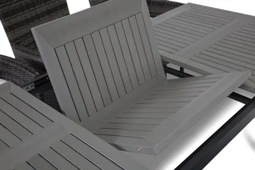 Monaco Matgrupp Utomhus 152-210 + 6 Thor Fåtölj - Svart/Grå - Utemöbler & utemiljö - Utegrupp - Matgrupp utomhus