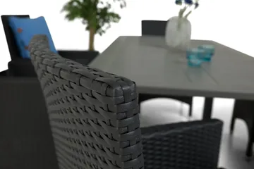 Monaco Matgrupp Utomhus 152-210 + 6 Thor Fåtölj - Svart/Svart - Utemöbler & utemiljö - Utegrupp - Matgrupp utomhus