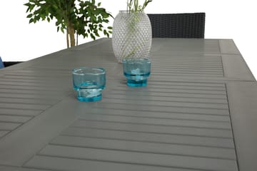 Monaco Matgrupp Utomhus 152-210 + 6 Thor Fåtölj - Svart/Svart - Utemöbler & utemiljö - Utegrupp - Matgrupp utomhus