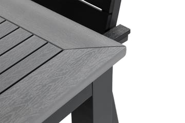 Monaco Matgrupp Utomhus 152-210x90 + 4 Tunis Stapelstol - Svart - Utemöbler & utemiljö - Utegrupp - Matgrupp utomhus