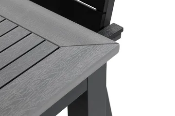 Monaco Matgrupp Utomhus 152-210x90 + 4 Tunis Stapelstol - Svart - Utemöbler & utemiljö - Utegrupp - Matgrupp utomhus