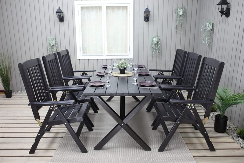 Oliver Matgrupp Utomhus 6 Utestolar - Brun - Utemöbler & utemiljö - Utegrupp - Matgrupp utomhus