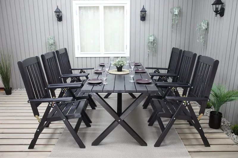 Oliver Matgrupp Utomhus 6 Utestolar - Brun - Utemöbler & utemiljö - Utegrupp - Matgrupp utomhus