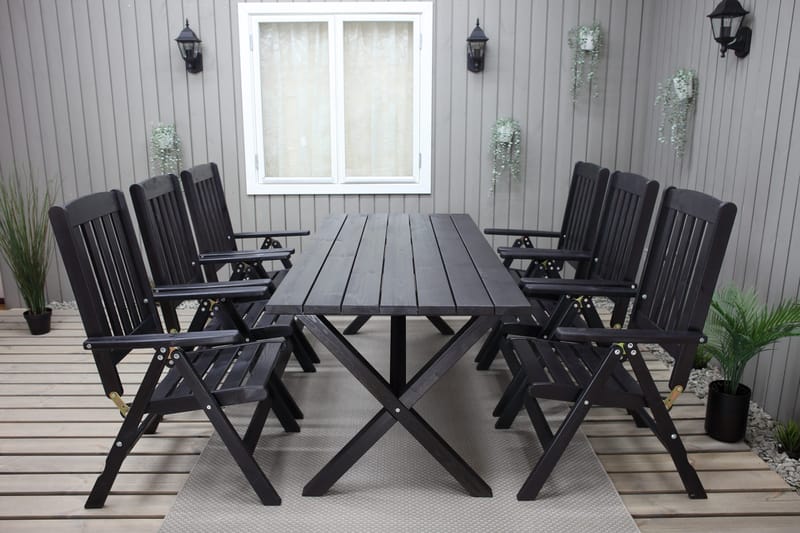 Oliver Matgrupp Utomhus 6 Utestolar - Brun - Utemöbler & utemiljö - Utegrupp - Matgrupp utomhus