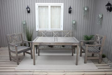 Olivo Matgrupp Utomhus + 2 Utestolar + Bänk Utomhus - Grå - Utemöbler & utemiljö - Utegrupp - Matgrupp utomhus