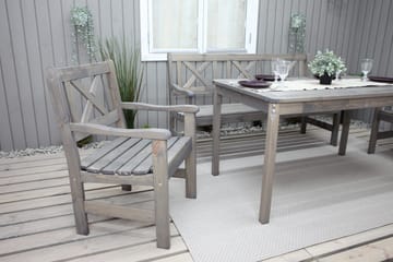 Olivo Matgrupp Utomhus + 2 Utestolar + Bänk Utomhus - Grå - Utemöbler & utemiljö - Utegrupp - Matgrupp utomhus