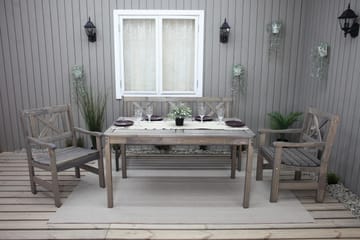 Olivo Matgrupp Utomhus + 2 Utestolar + Bänk Utomhus - Grå - Utemöbler & utemiljö - Utegrupp - Matgrupp utomhus