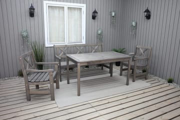 Olivo Matgrupp Utomhus + 2 Utestolar + Bänk Utomhus - Grå - Utemöbler & utemiljö - Utegrupp - Matgrupp utomhus