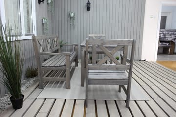 Olivo Matgrupp Utomhus + 2 Utestolar + Bänk Utomhus - Grå - Utemöbler & utemiljö - Utegrupp - Matgrupp utomhus