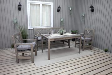 Olivo Matgrupp Utomhus + 2 Utestolar + Bänk Utomhus - Grå - Utemöbler & utemiljö - Utegrupp - Matgrupp utomhus