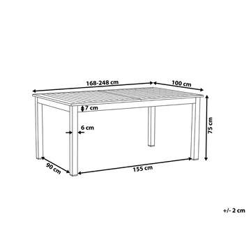 Pancole Trädgårdsmöbelset Med Utebord+6 Utestolar - Grå - Utemöbler & utemiljö - Utegrupp - Matgrupp utomhus