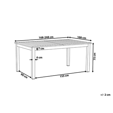 Pancole Trädgårdsmöbelset Med Utebord+8 Utestolar - Grå - Utemöbler & utemiljö - Utegrupp - Matgrupp utomhus