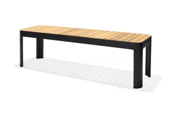 Portals Matgrupp Utomhus 161x95 cm + 2 Bänkar - Teak/Svart - Utemöbler & utemiljö - Utegrupp - Matgrupp utomhus