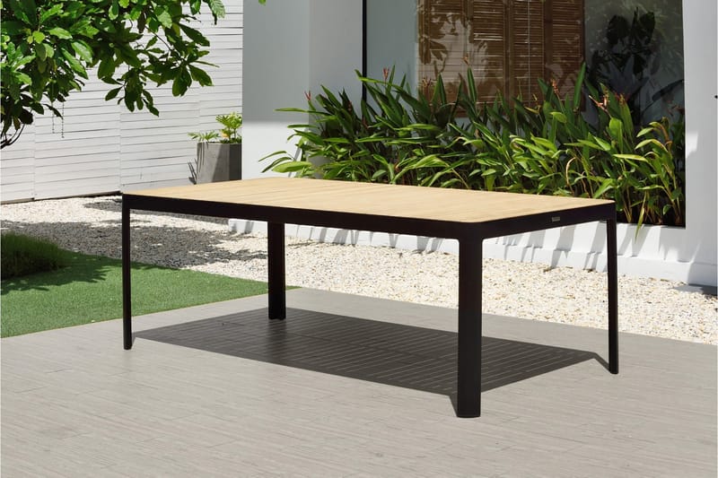 Portals Matgrupp Utomhus 209x105 cm + 2 Bänkar - Teak/Svart - Utemöbler & utemiljö - Utegrupp - Matgrupp utomhus