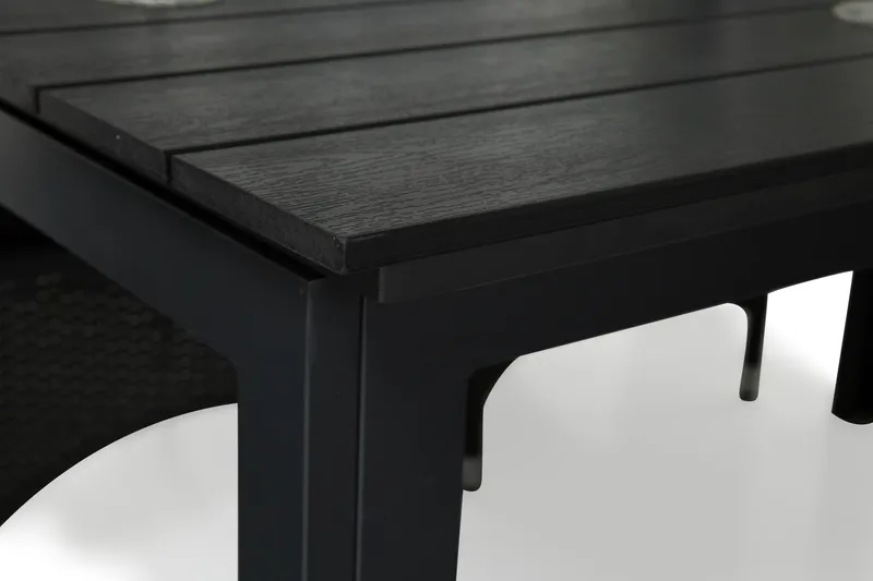 Portland Matgrupp Utomhus 152-210x90 + 4 Jenny Fåtölj Ställbar - Svart - Utemöbler & utemiljö - Utegrupp - Matgrupp utomhus