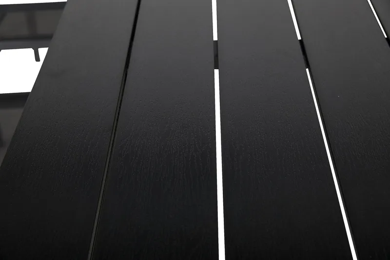 Portland Matgrupp Utomhus 152-210x90 + 6 Sierra Stapelstol - Svart - Utemöbler & utemiljö - Utegrupp - Matgrupp utomhus