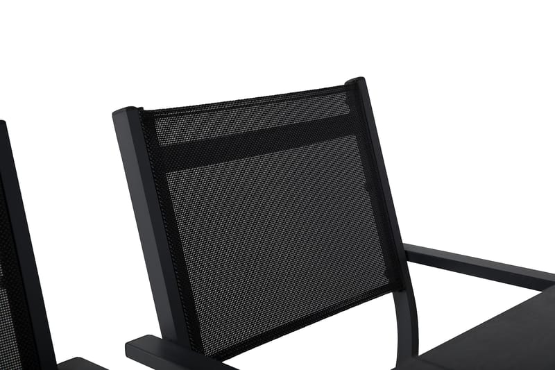 Portland Matgrupp Utomhus 152-210x90 + 6 Sierra Stapelstol - Svart - Utemöbler & utemiljö - Utegrupp - Matgrupp utomhus