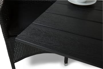 Portland Matgrupp Utomhus 152-210x90 + 6 Thor Fåtölj - Svart - Utemöbler & utemiljö - Utegrupp - Matgrupp utomhus