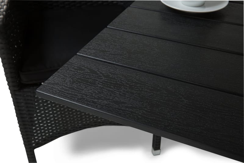 Portland Matgrupp Utomhus 152-210x90 + 6 Thor Fåtölj - Svart - Utemöbler & utemiljö - Utegrupp - Matgrupp utomhus