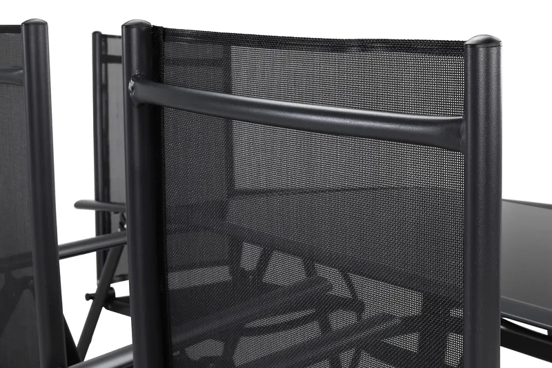 Primavera Matgrupp 150x90 + 6 Stolar - Svart - Utemöbler & utemiljö - Utegrupp - Matgrupp utomhus