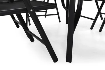 Primavera Matgrupp 150x90 + 6 Stolar - Svart - Utemöbler & utemiljö - Utegrupp - Matgrupp utomhus