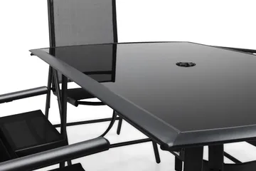 Primavera Matgrupp 150x90 + 6 Stolar - Svart - Utemöbler & utemiljö - Utegrupp - Matgrupp utomhus