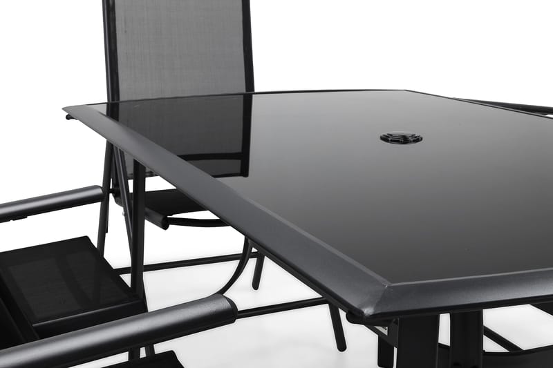 Primavera Matgrupp 150x90 + 6 Stolar - Svart - Utemöbler & utemiljö - Utegrupp - Matgrupp utomhus