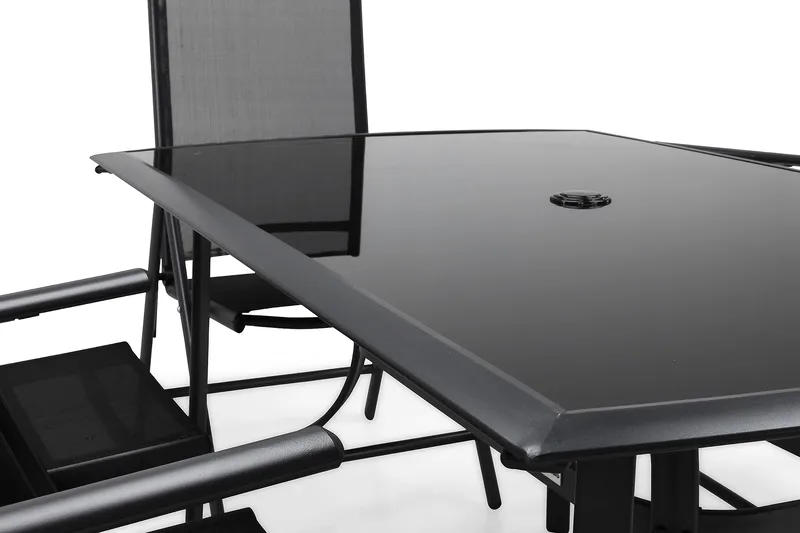 Primavera Matgrupp 150x90 + 6 Stolar - Svart - Utemöbler & utemiljö - Utegrupp - Matgrupp utomhus