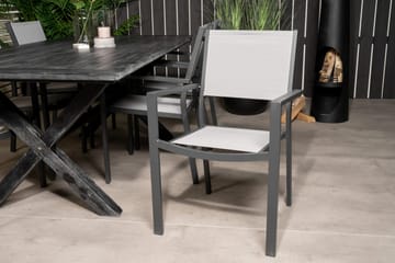 Rives Matgrupp 200 cm + 6 Copacabana Karmstolar Svart - Svart - Utemöbler & utemiljö - Utegrupp - Matgrupp utomhus