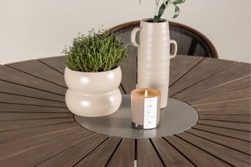 Matgrupp Utomhus Rosario 140 cm Rund med 6 Vila Real Utestolar - Brun - Utemöbler & utemiljö - Utegrupp - Matgrupp utomhus