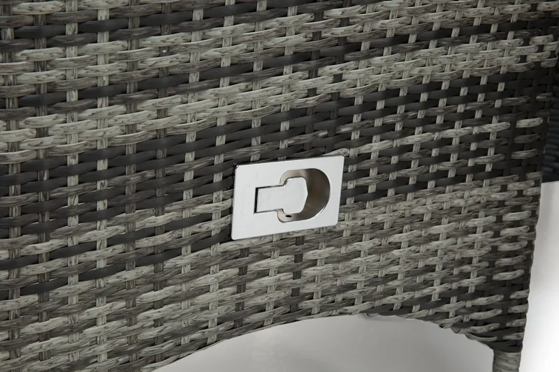 Round Matgrupp Ø140 + 6 Jenny Ställbar Fåtölj - Svart/Grå - Utemöbler & utemiljö - Utegrupp - Matgrupp utomhus