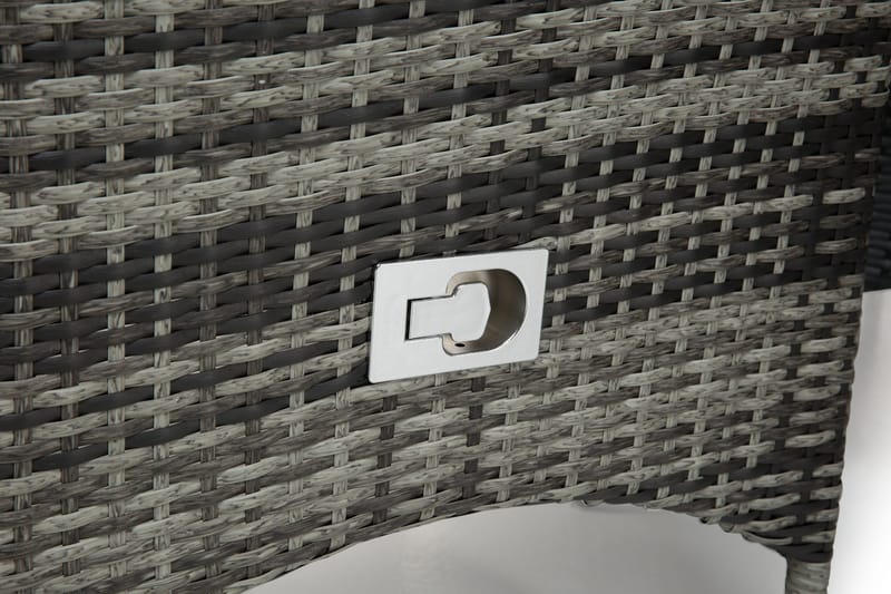 Round Matgrupp Ø140 + 6 Jenny Ställbar Fåtölj - Svart/Grå - Utemöbler & utemiljö - Utegrupp - Matgrupp utomhus