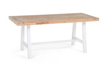 Scania Trädgårdmöbelset 170 cm + 2 Bänkar Utomhus - Vit - Utemöbler & utemiljö - Utegrupp - Matgrupp utomhus