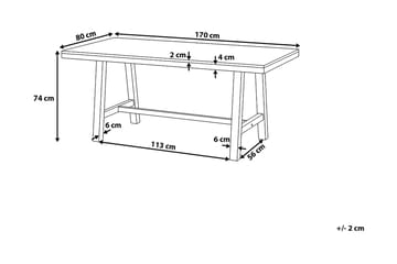 Scania Trädgårdmöbelset 170 cm + 2 Bänkar Utomhus - Vit - Utemöbler & utemiljö - Utegrupp - Matgrupp utomhus
