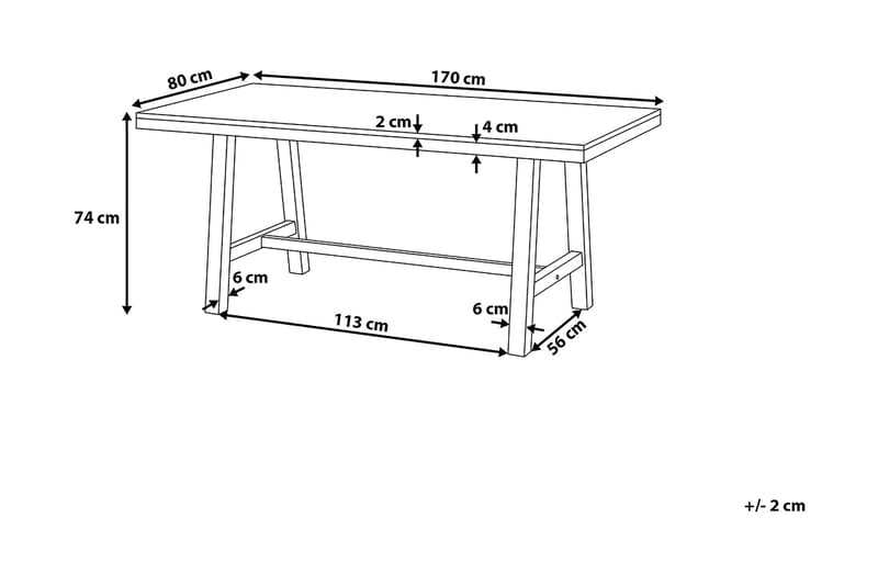 Scania Trädgårdmöbelset 170 cm + 2 Bänkar Utomhus - Vit - Utemöbler & utemiljö - Utegrupp - Matgrupp utomhus