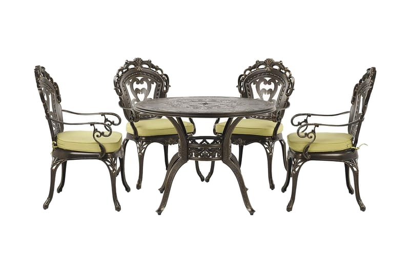 Scario Matgrupp Utomhus 100 cm + 4 Utestolar, Brun