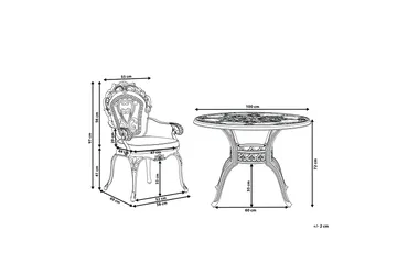 Scario Matgrupp Utomhus 100 cm + 4 Utestolar - Brun - Utemöbler & utemiljö - Utegrupp - Matgrupp utomhus