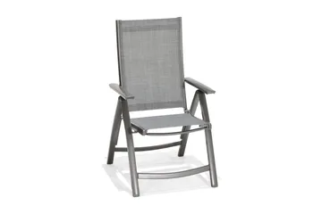 Solana Matgrupp Utomhus 160 cm + 4 Positionsstolar - Grå - Utemöbler & utemiljö - Utegrupp - Matgrupp utomhus