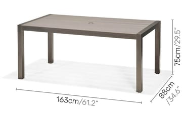 Solana Matgrupp Utomhus 160 cm + 4 Positionsstolar - Grå - Utemöbler & utemiljö - Utegrupp - Matgrupp utomhus