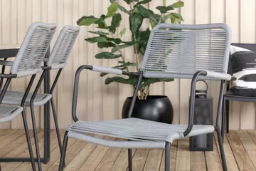 Texas Matgrupp Utomhus 200cm + 6 Lindos Karmstolar - Vit - Utemöbler & utemiljö - Utegrupp - Matgrupp utomhus