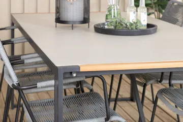 Texas Matgrupp Utomhus 200cm + 6 Lindos Karmstolar - Vit - Utemöbler & utemiljö - Utegrupp - Matgrupp utomhus