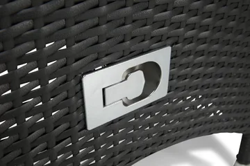 Thor Matgrupp Ø140 + 6 Jenny Ställbar Fåtölj - Grå/Svart - Utemöbler & utemiljö - Utegrupp - Matgrupp utomhus